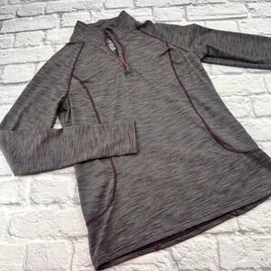 Mountain Warehouse ISOCOOL 1/4 Zip Active Shirt Grey Purple Womens US 6 Striped